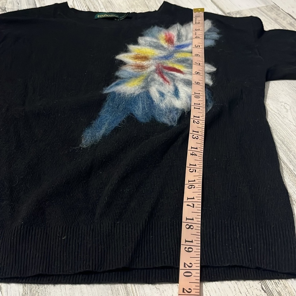 Troubadour floral Lambswool Blend Sweater Size XS - Picture 6 of 8